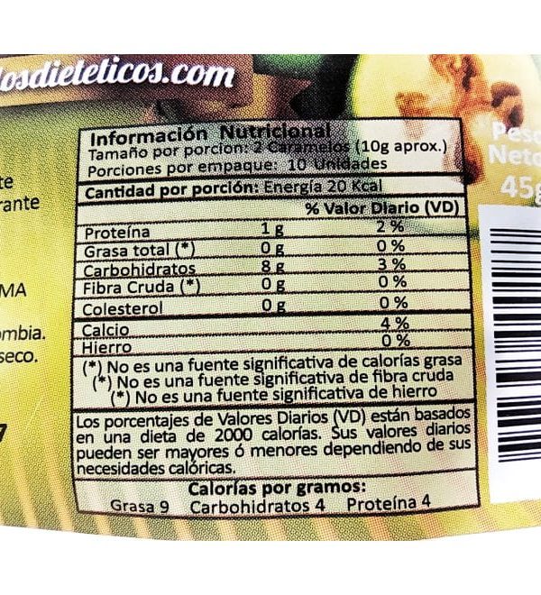 Caramelo de feijoa con stevia 10 unid