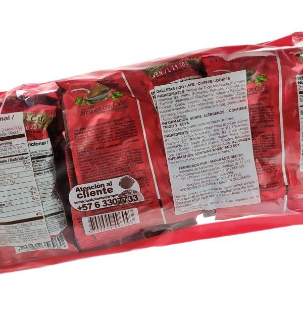 Mini galletas caf&eacute; vannia 40gr 8 unid