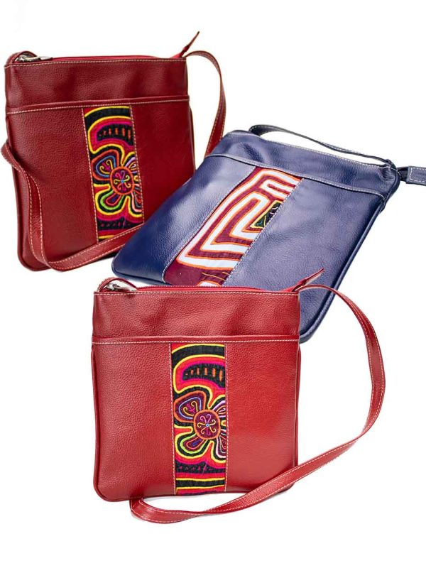Bolso pequeño franja cuero mola