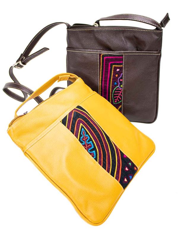 Bolso pequeño franja cuero mola