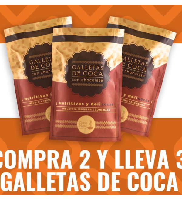 Compra 2 y lleva 3 Galletas de coca