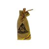 Costalito yute con cerezas cafe 13x6cms