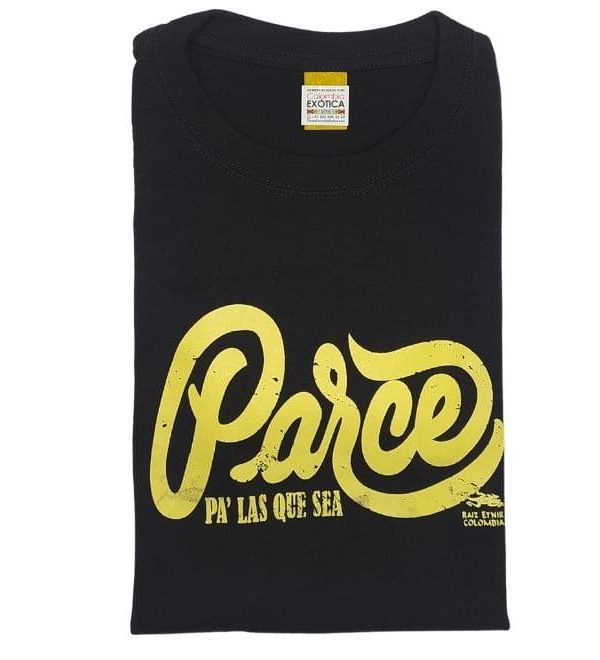 Camiseta Urbana Medellín - Parce Letras - negro