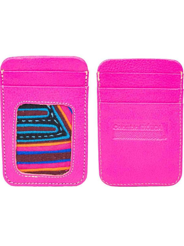 Tarjetero unicolor cuero mola