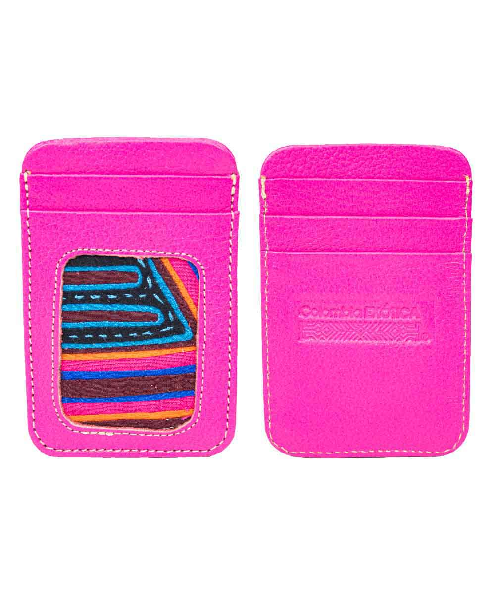 Tarjetero unicolor cuero mola Tarjetero unicolor cuero mola