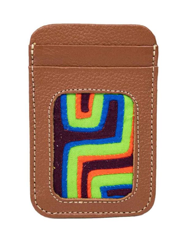 Tarjetero unicolor cuero mola