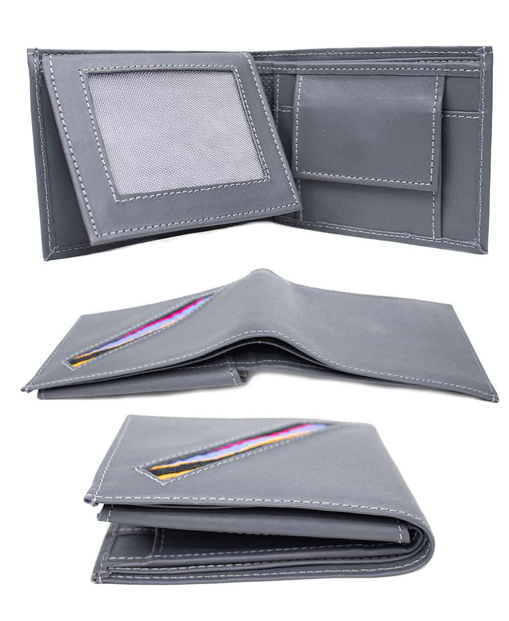 Billetera hombre cuero franja mola – gris taupé (2)