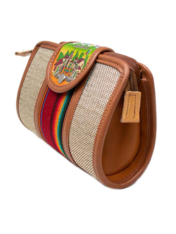 Bolso pequeño cuero yute