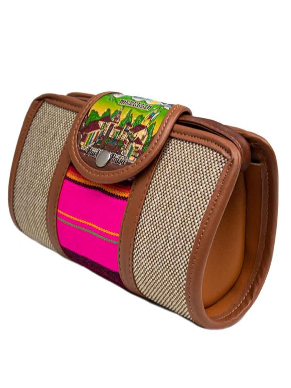 Bolso pequeño cuero yute